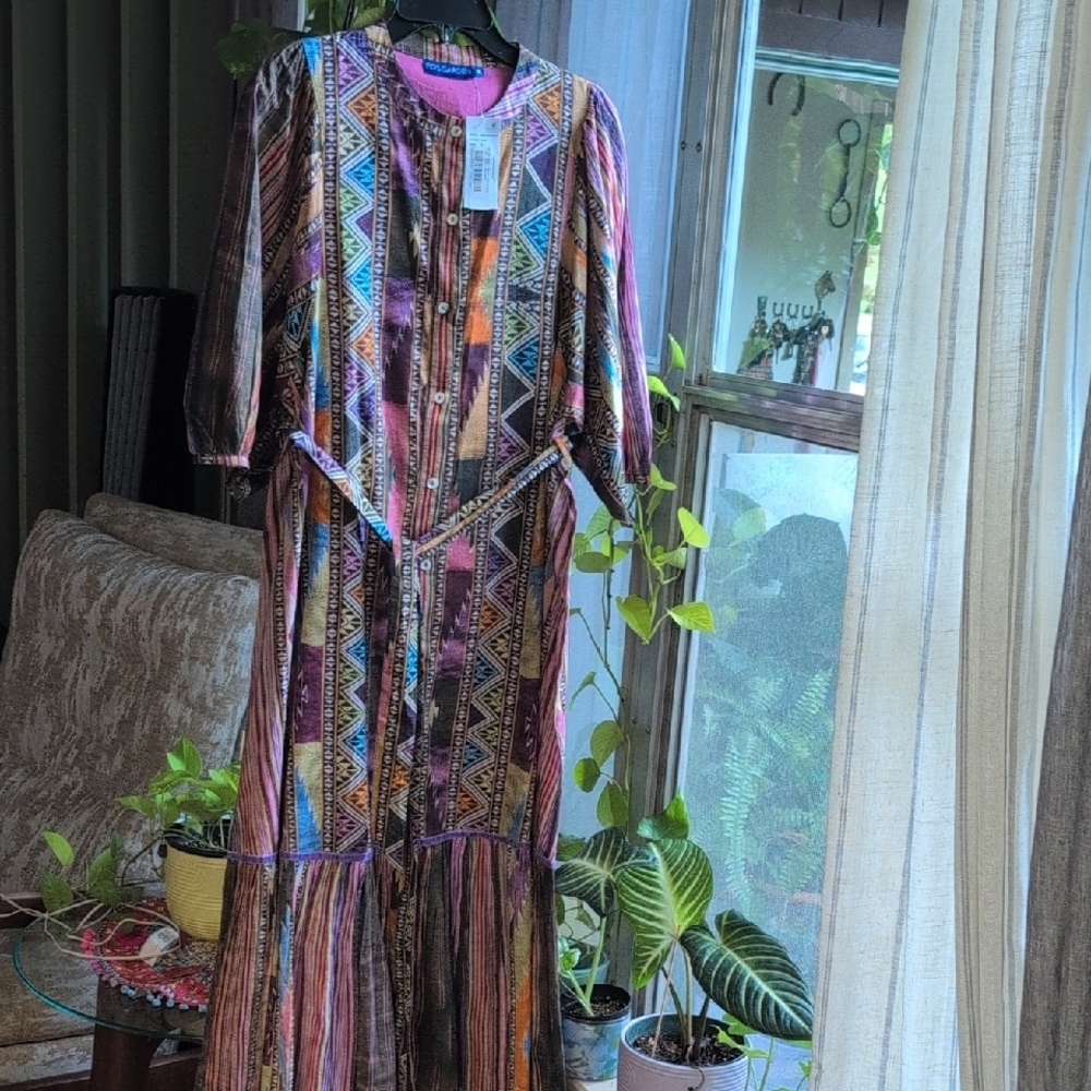 NWT Ro"s Garden Flirty Argentina Print Dress. - Picture 8 of 13